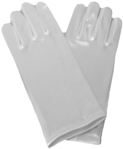 GIRLS SATIN GLOVES (0063007) WHITE